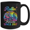 Birthday Roller Skating 8th Girl Rollin Into 8 Skate Party Mug | teecentury