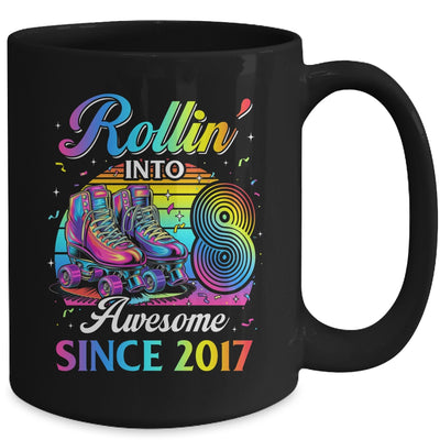 Birthday Roller Skating 8th Girl Rollin Into 8 Skate Party Mug | teecentury