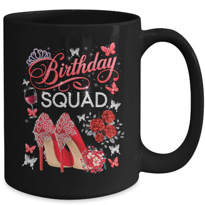 Birthday Squad Diva Squad Crown Hearts High Heel Women Mug | teecentury