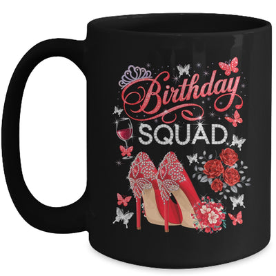 Birthday Squad Diva Squad Crown Hearts High Heel Women Mug | teecentury