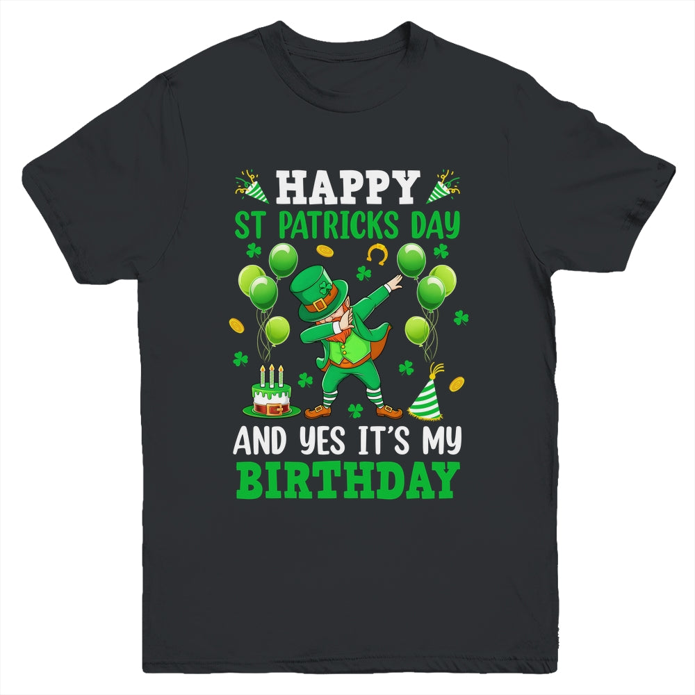 Birthday St Patrick's Day Boys Dabbing Leprechaun Boys Kids Youth Shirt | teecentury