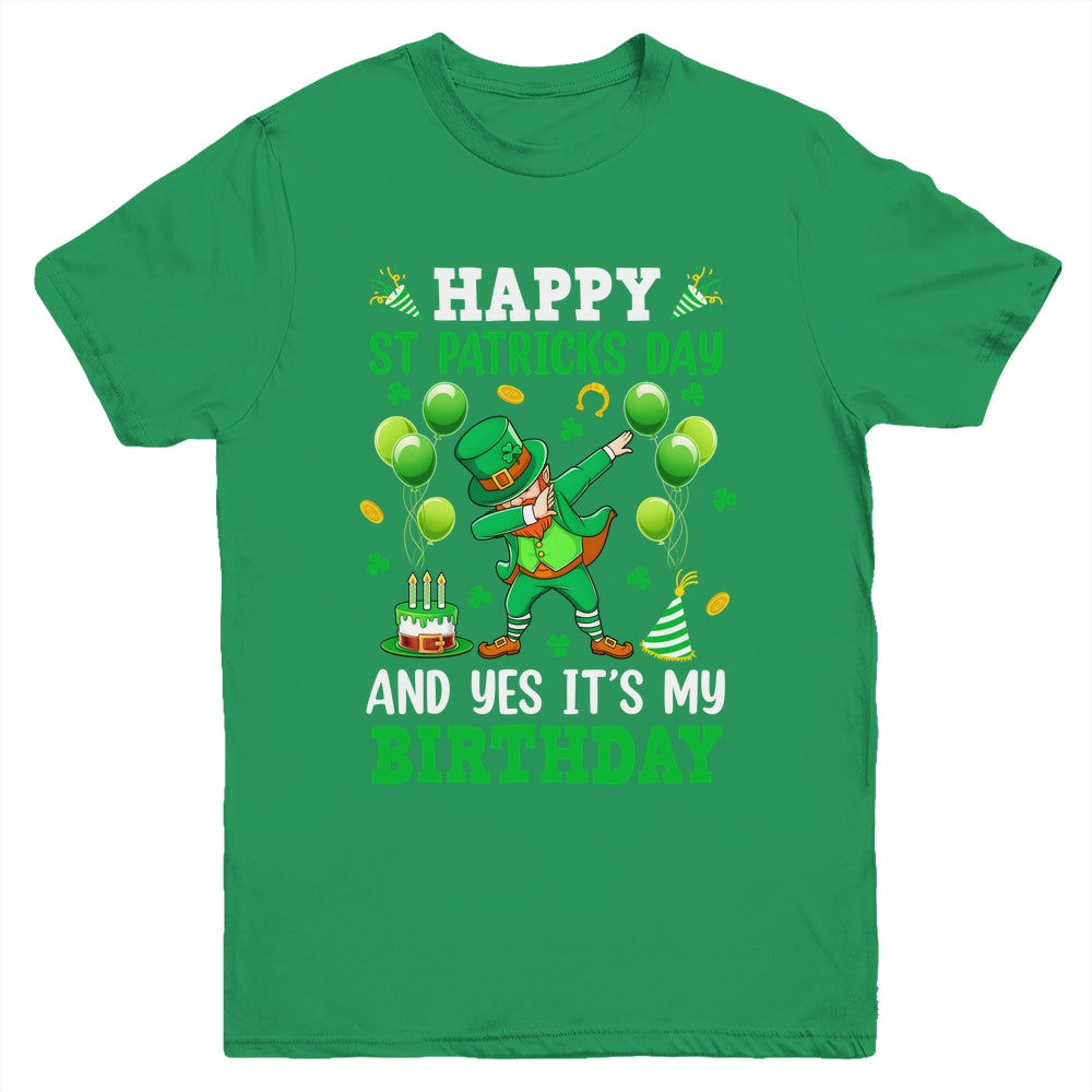 Birthday St Patrick's Day Boys Dabbing Leprechaun Boys Kids Youth Shirt | teecentury