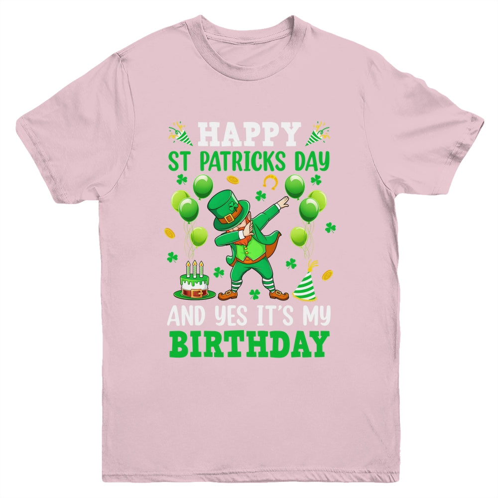 Birthday St Patrick's Day Boys Dabbing Leprechaun Boys Kids Youth Shirt | teecentury