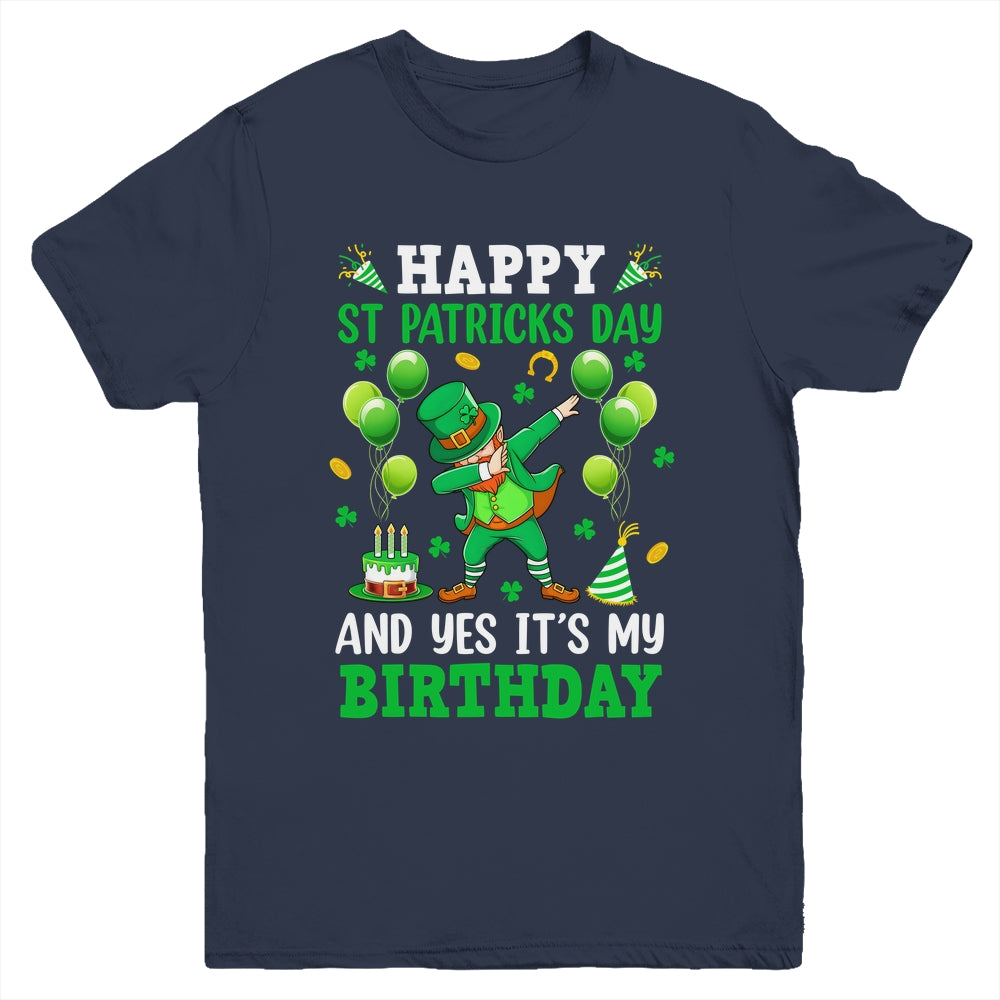 Birthday St Patrick's Day Boys Dabbing Leprechaun Boys Kids Youth Shirt | teecentury