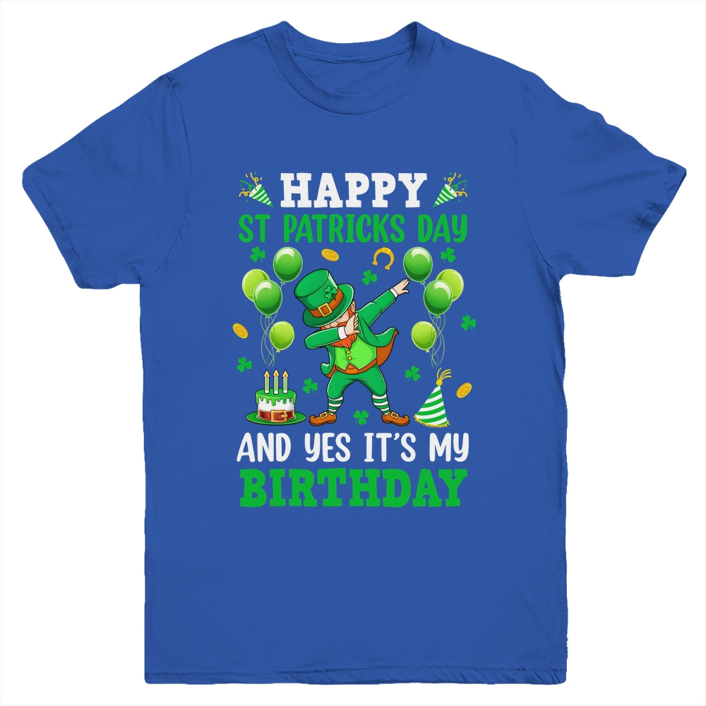Birthday St Patrick's Day Boys Dabbing Leprechaun Boys Kids Youth Shirt | teecentury