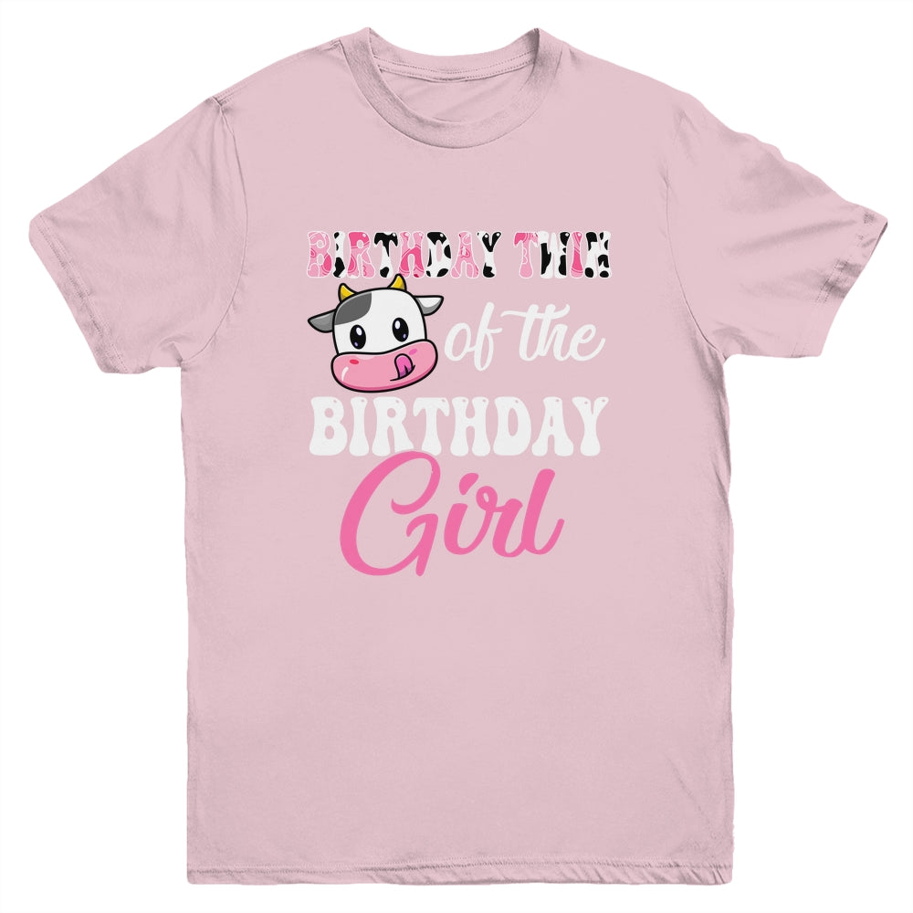 Birthday Twin Of The Birthday Girl Farm Cow 1st Bday Youth Shirt | teecentury