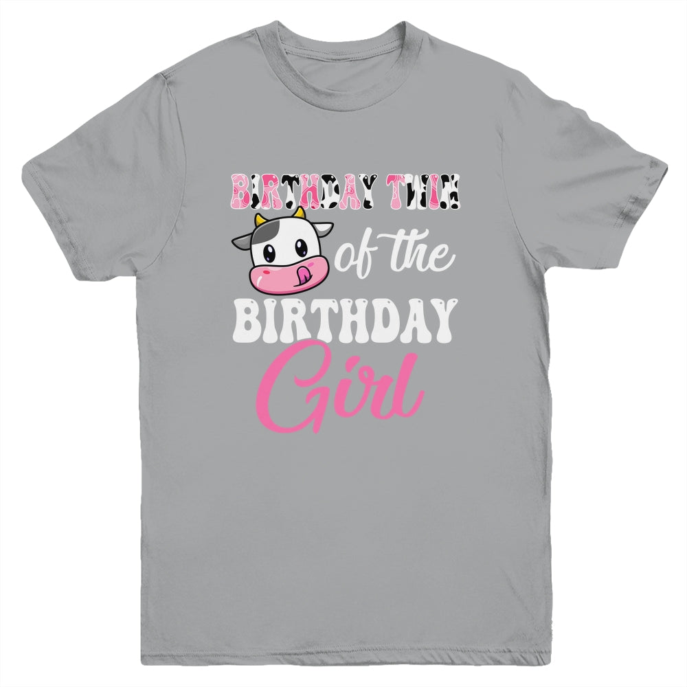 Birthday Twin Of The Birthday Girl Farm Cow 1st Bday Youth Shirt | teecentury