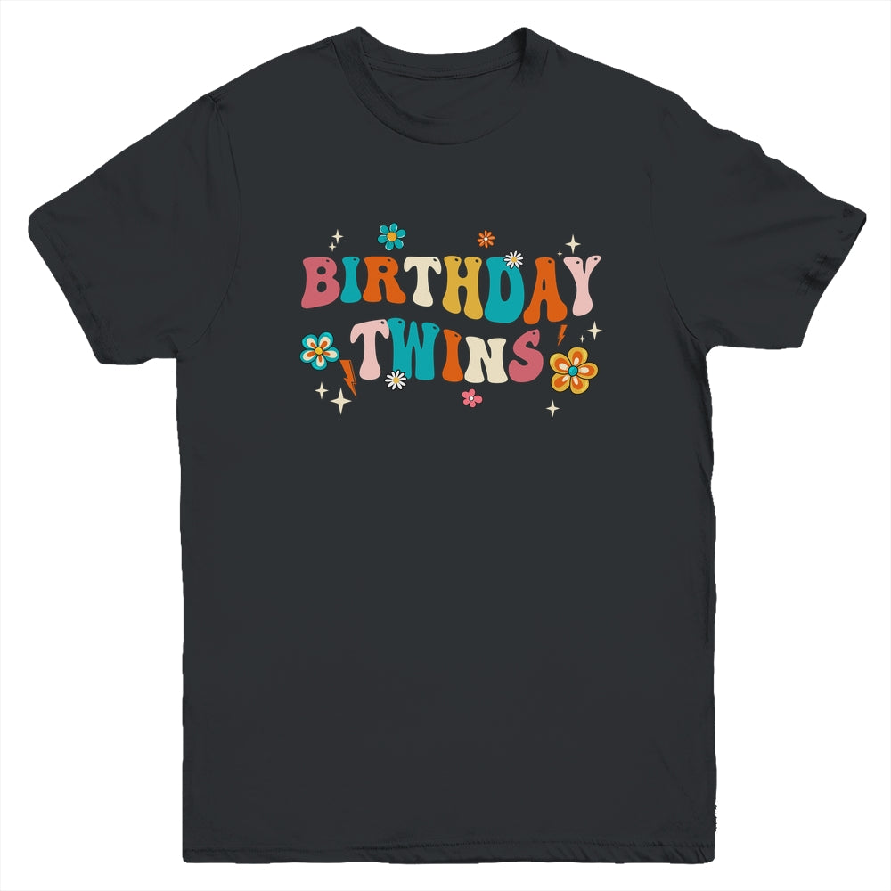Birthday Twins Retro Matching Twin Birthday Boys Girls Youth Shirt | teecentury