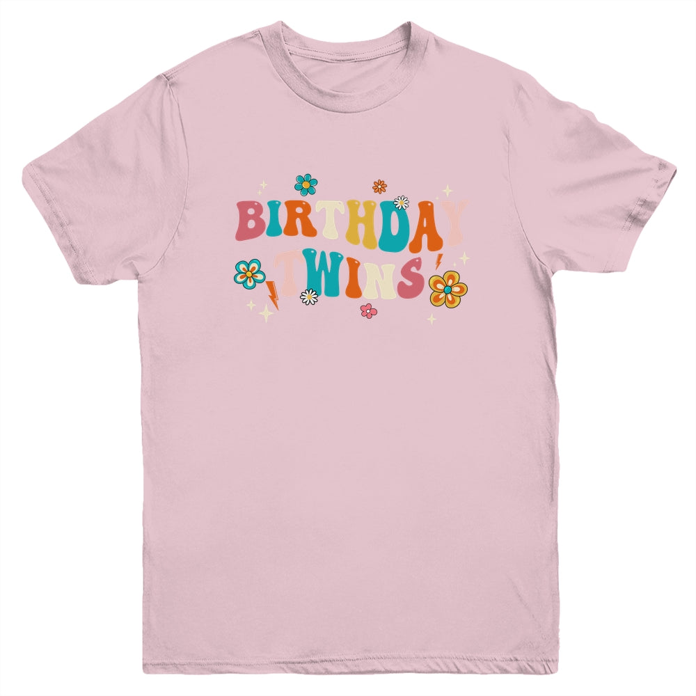 Birthday Twins Retro Matching Twin Birthday Boys Girls Youth Shirt | teecentury