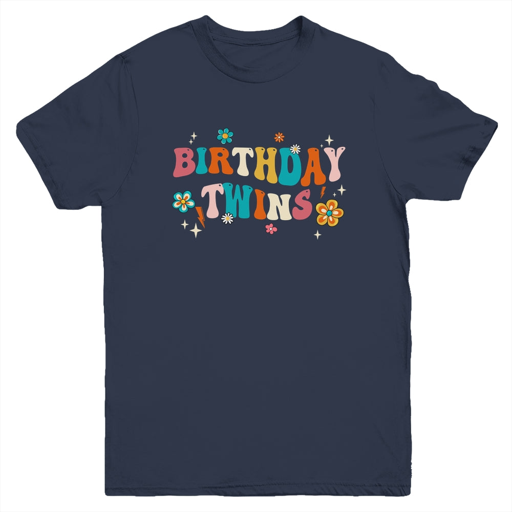 Birthday Twins Retro Matching Twin Birthday Boys Girls Youth Shirt | teecentury