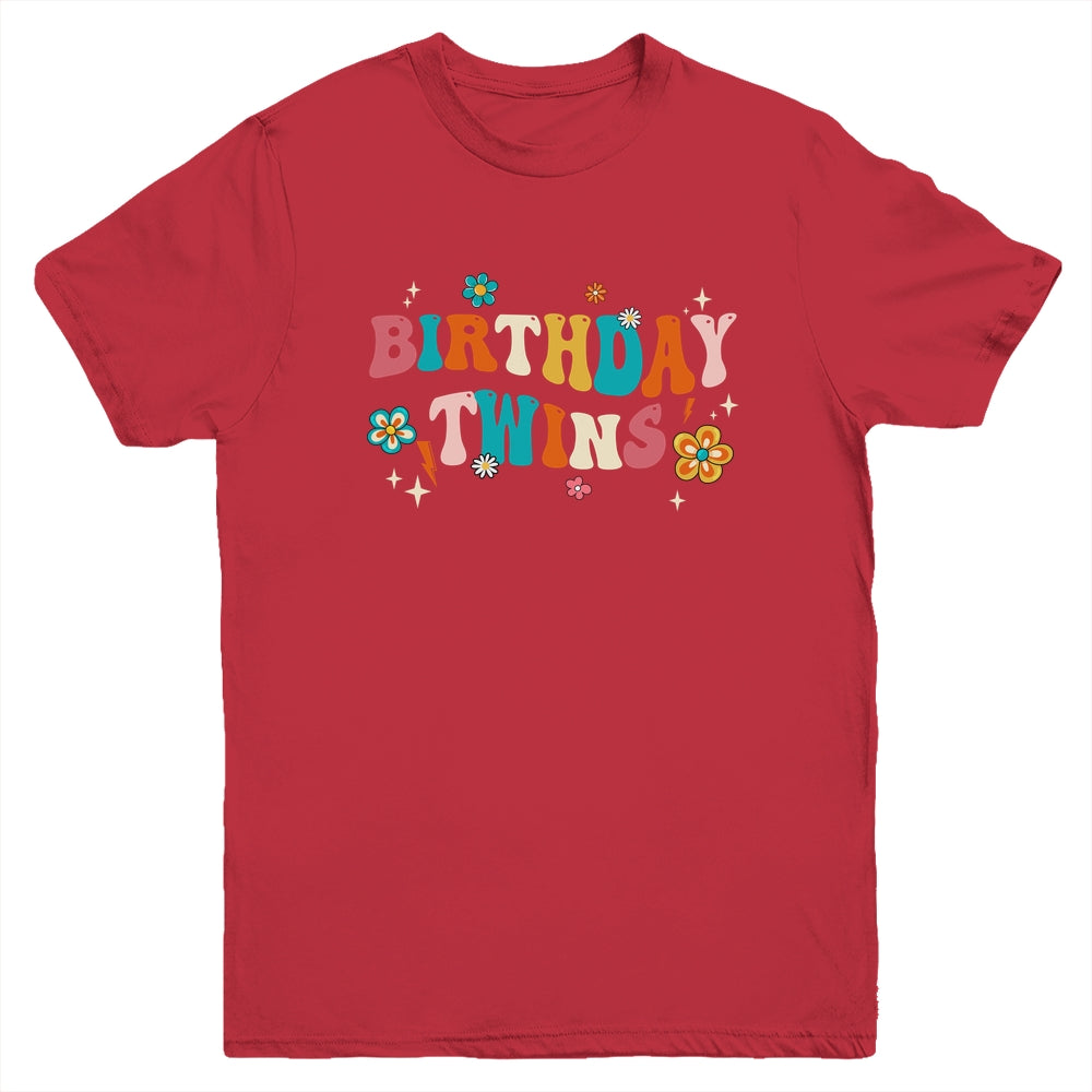 Birthday Twins Retro Matching Twin Birthday Boys Girls Youth Shirt | teecentury