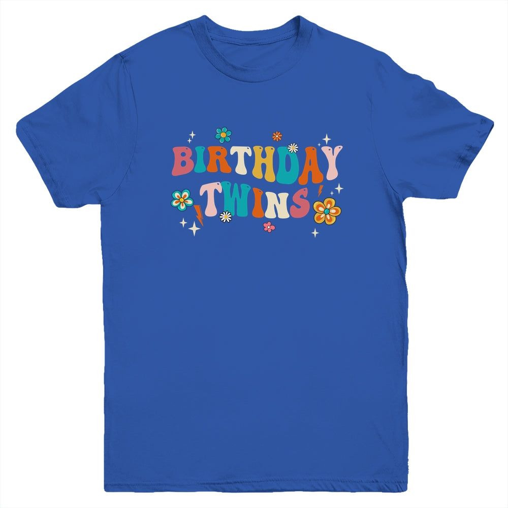 Birthday Twins Retro Matching Twin Birthday Boys Girls Youth Shirt | teecentury