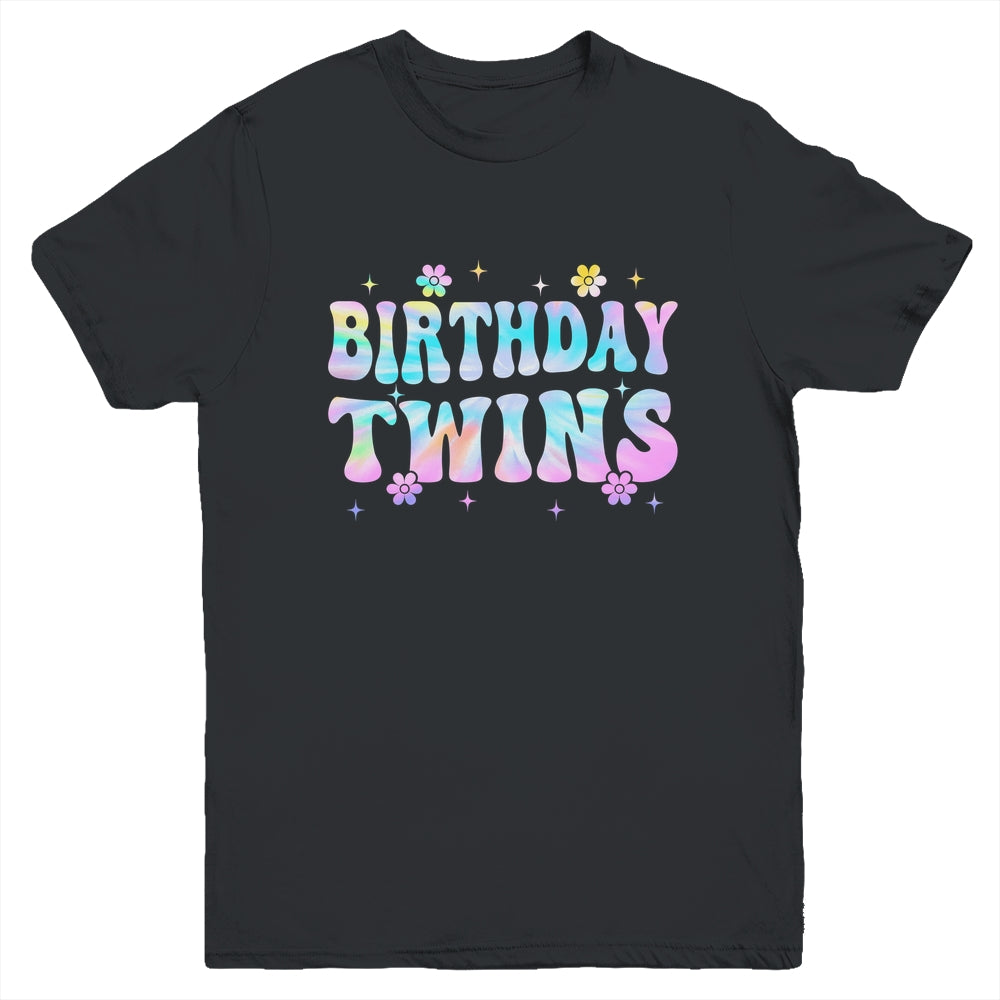 Birthday Twins Retro Matching Twin Birthday Girls Kids Youth Shirt | teecentury