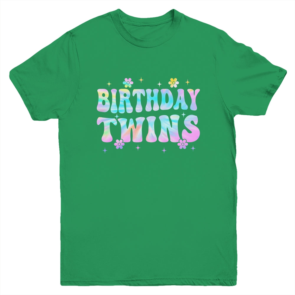 Birthday Twins Retro Matching Twin Birthday Girls Kids Youth Shirt | teecentury