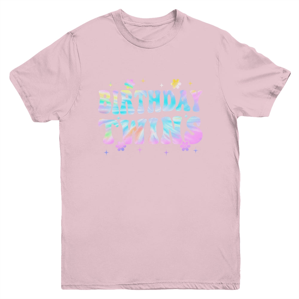 Birthday Twins Retro Matching Twin Birthday Girls Kids Youth Shirt | teecentury