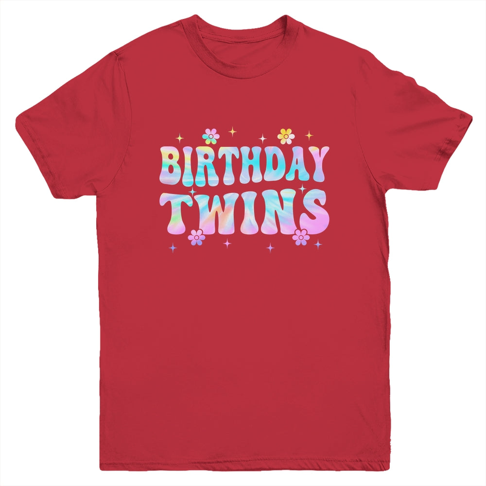 Birthday Twins Retro Matching Twin Birthday Girls Kids Youth Shirt | teecentury