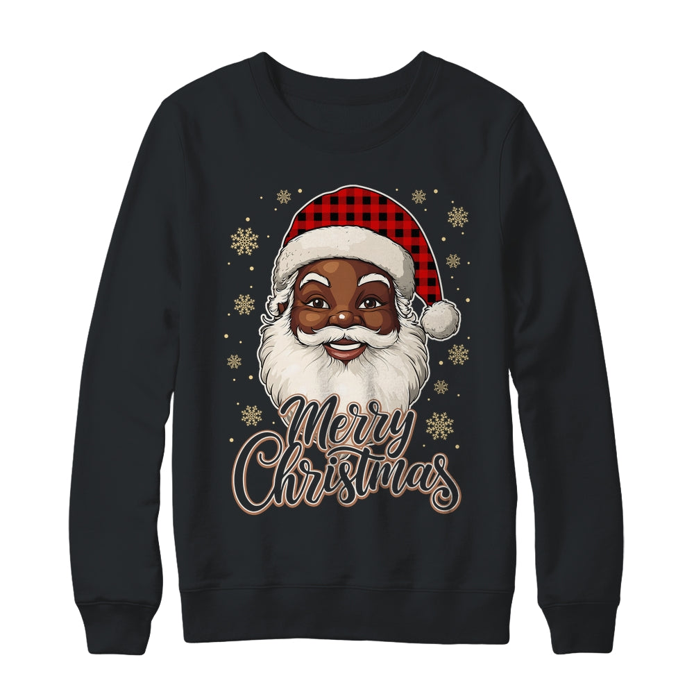 Black African American Christmas Santa Claus Afro Santa Men Shirt & Sweatshirt | teecentury