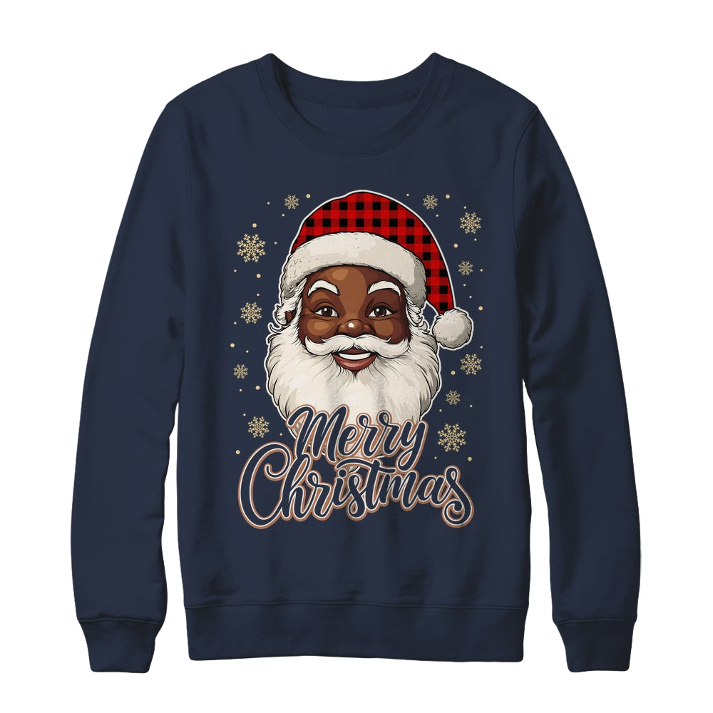 Black African American Christmas Santa Claus Afro Santa Men Shirt & Sweatshirt | teecentury