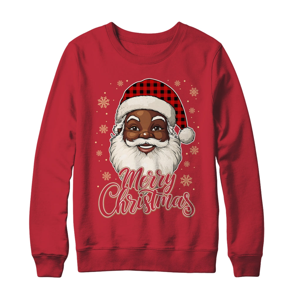 Black African American Christmas Santa Claus Afro Santa Men Shirt & Sweatshirt | teecentury