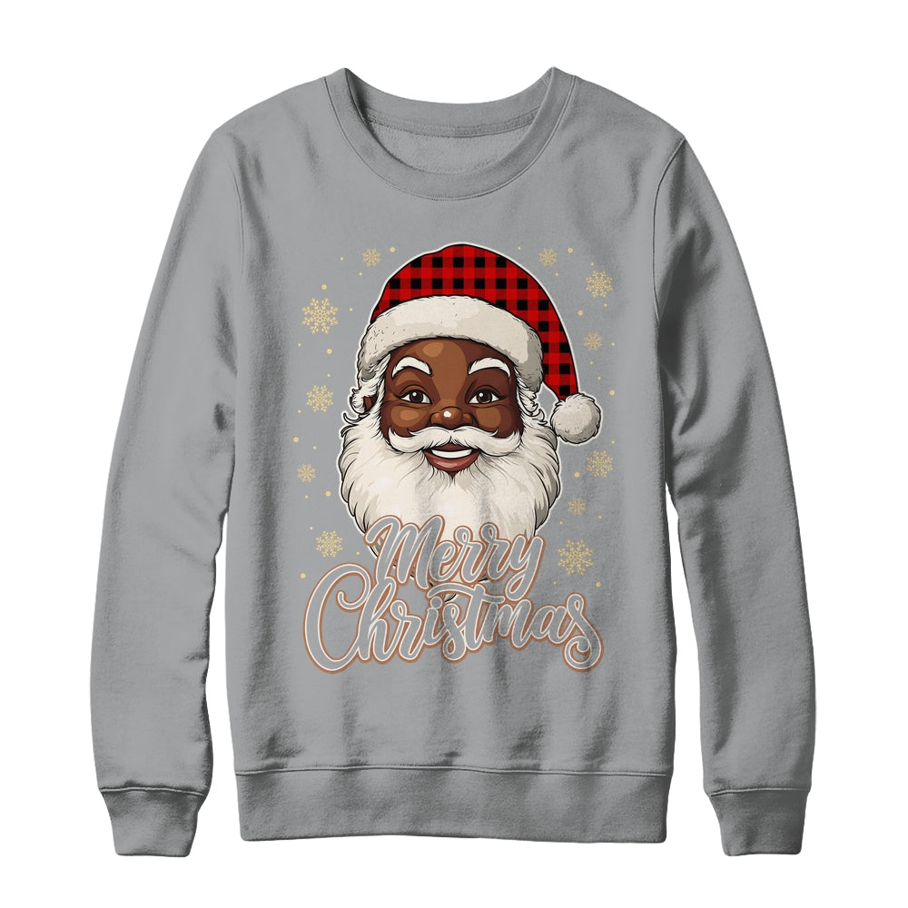 Black African American Christmas Santa Claus Afro Santa Men Shirt & Sweatshirt | teecentury