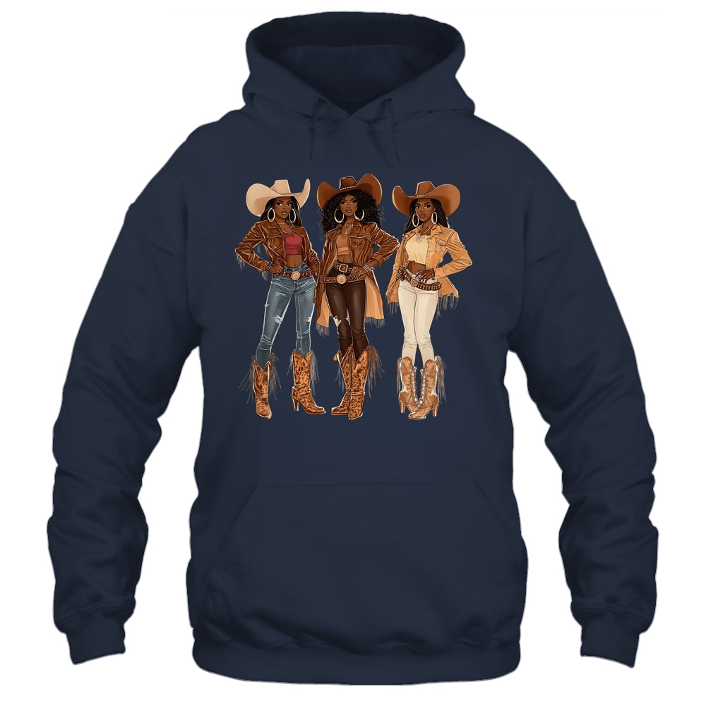 Black African American Cowgirl Western Country Texas Rodeo Shirt & Tank Top | teecentury