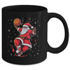 Black African American Santa Claus Basketball Afro Christmas Mug | teecentury