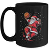 Black African American Santa Claus Basketball Afro Christmas Mug | teecentury