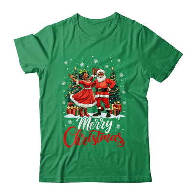 Black African Culture Merry Christmas Funny Santa Claus Shirt & Sweatshirt | teecentury
