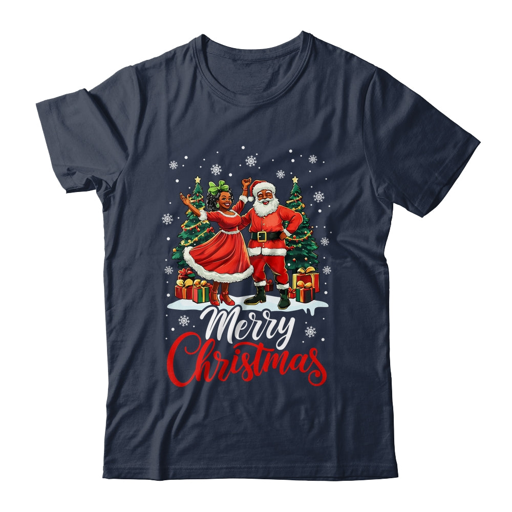Black African Culture Merry Christmas Funny Santa Claus Shirt & Sweatshirt | teecentury