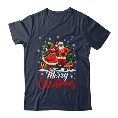 Black African Culture Merry Christmas Funny Santa Claus Shirt & Sweatshirt | teecentury