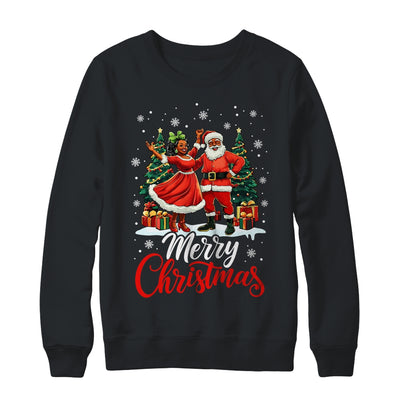 Black African Culture Merry Christmas Funny Santa Claus Shirt & Sweatshirt | teecentury