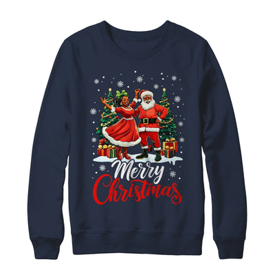 Black African Culture Merry Christmas Funny Santa Claus Shirt & Sweatshirt | teecentury