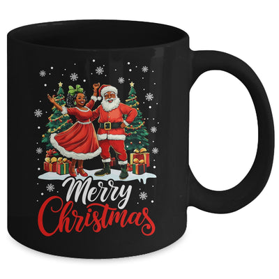 Black African Culture Merry Christmas Funny Santa Claus Mug | teecentury