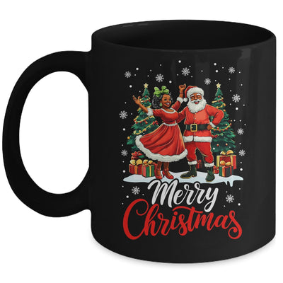 Black African Culture Merry Christmas Funny Santa Claus Mug | teecentury