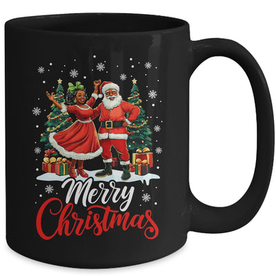Black African Culture Merry Christmas Funny Santa Claus Mug | teecentury