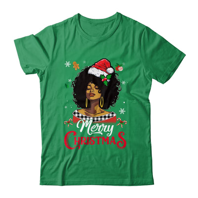 Black African Girl American Melanin Love Christmas Santa Hat Shirt & Sweatshirt | teecentury
