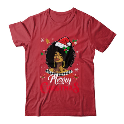 Black African Girl American Melanin Love Christmas Santa Hat Shirt & Sweatshirt | teecentury