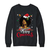 Black African Girl American Melanin Love Christmas Santa Hat Shirt & Sweatshirt | teecentury