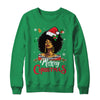 Black African Girl American Melanin Love Christmas Santa Hat Shirt & Sweatshirt | teecentury