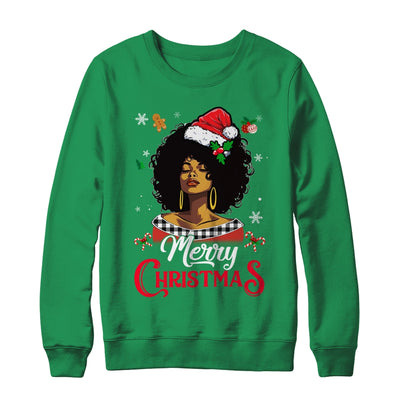 Black African Girl American Melanin Love Christmas Santa Hat Shirt & Sweatshirt | teecentury