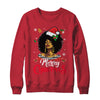 Black African Girl American Melanin Love Christmas Santa Hat Shirt & Sweatshirt | teecentury