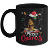 Black African Girl American Melanin Love Christmas Santa Hat Mug | teecentury