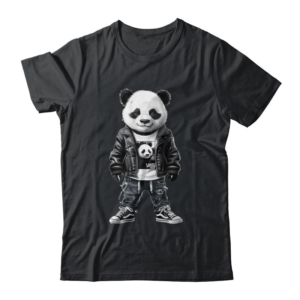 Black And White Panda With Cool Cute Sportswear For Boy Men Shirt & Hoodie | teecentury