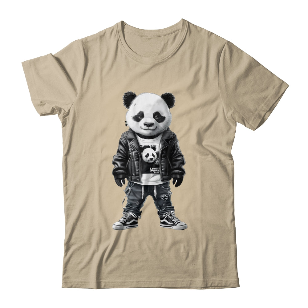 Black And White Panda With Cool Cute Sportswear For Boy Men Shirt & Hoodie | teecentury