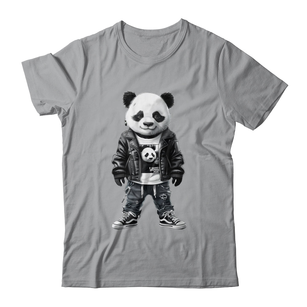 Black And White Panda With Cool Cute Sportswear For Boy Men Shirt & Hoodie | teecentury