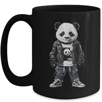 Black And White Panda With Cool Cute Sportswear For Boy Men Mug | teecentury