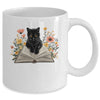 Black Cat For Women Book Lover Cute Cat And Reading Book Mug | teecentury