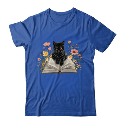 Black Cat For Women Book Lover Cute Cat And Reading Book Shirt & Tank Top | teecentury