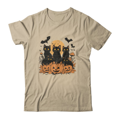 Black Cat Pumpkin Retro Halloween Cat Gothic Spooky Season Shirt & Sweatshirt | teecentury