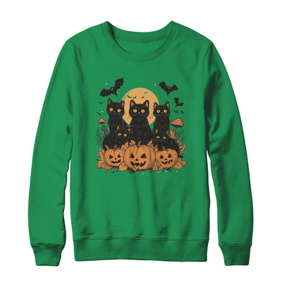 Black Cat Pumpkin Retro Halloween Cat Gothic Spooky Season Shirt & Sweatshirt | teecentury